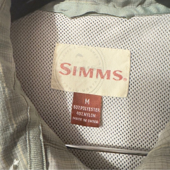 Simms Snap Button Plaid Shirt Green Men Size M - Picture 5 of 7